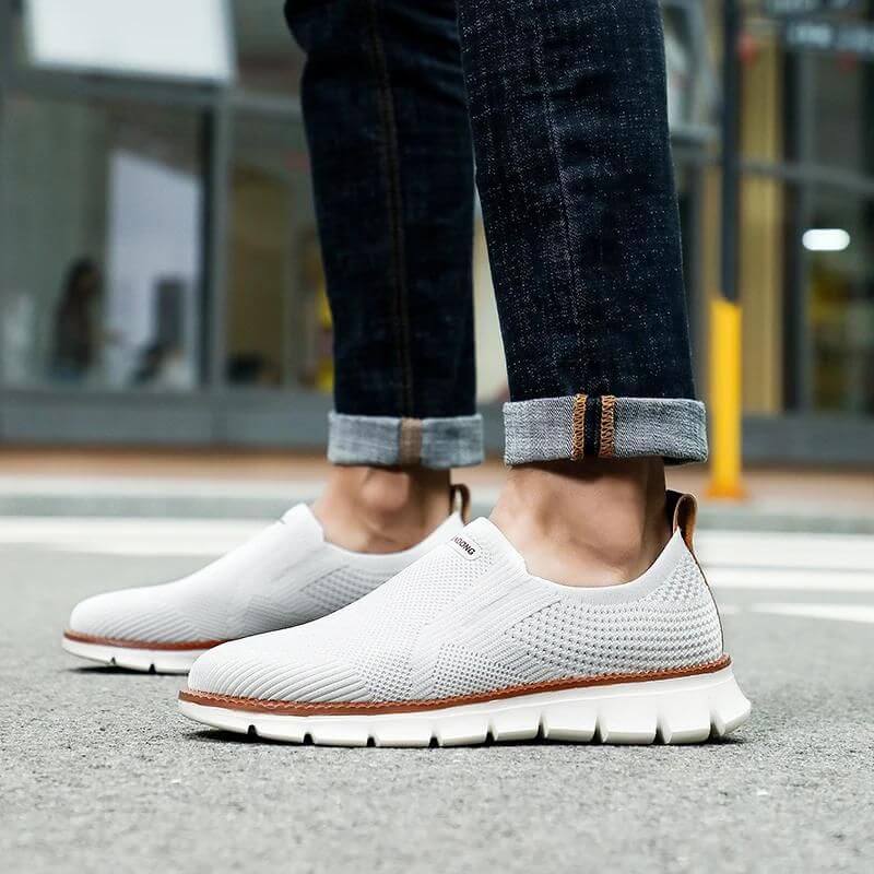 Knit Slip-on - Comfort Stretch Fit Breathable Shoes White
