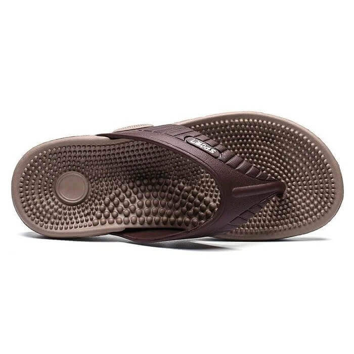 Massage Flip Flops Sport - Orthopaedic Sandal Brown