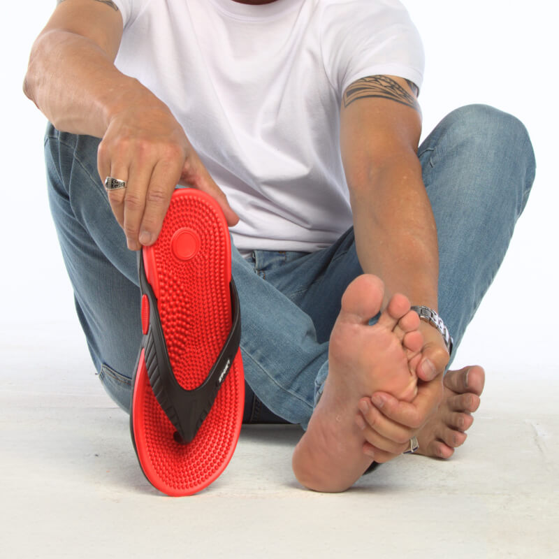 Massage Flip Flops Sport - Orthopaedic Sandal Red