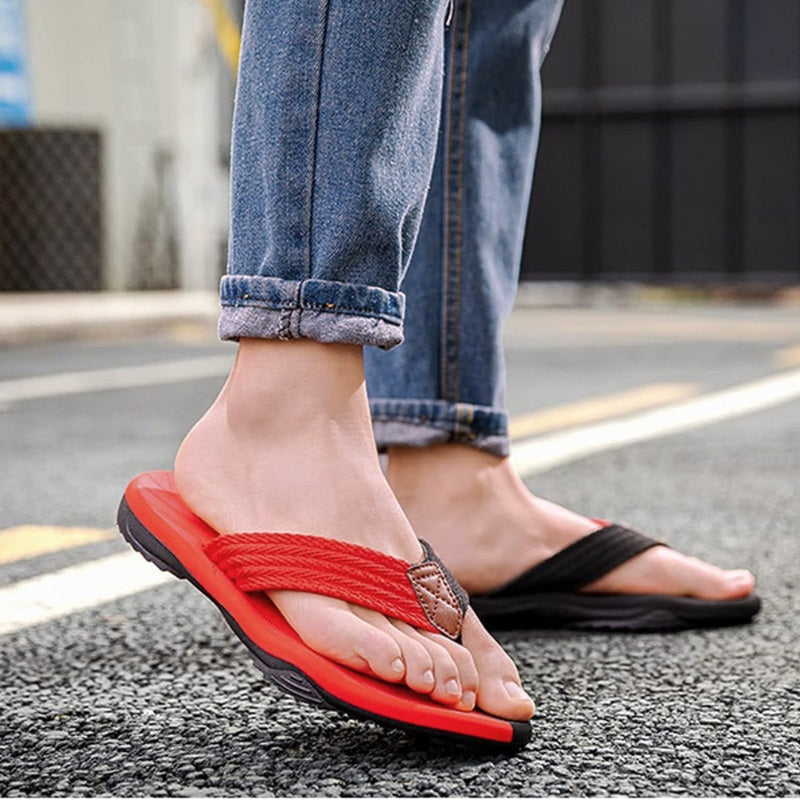 Softer Flip Flops - Orthopaedic Arched Anti-Sweat Sandal Red