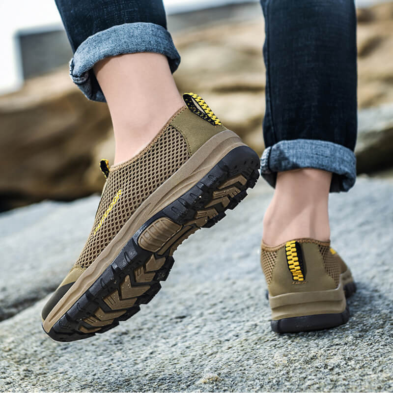 Stretch Slip-on - Orthopaedic Walking Shoes Brown