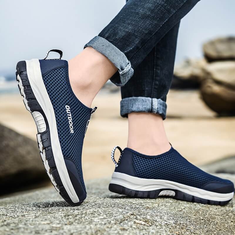 Stretch Slip-on - Orthopaedic Walking Shoes Blue