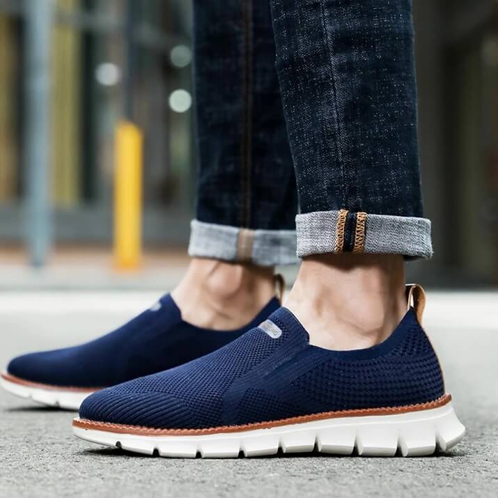 Knit Slip-on - Comfort Stretch Fit Breathable Shoes Blue