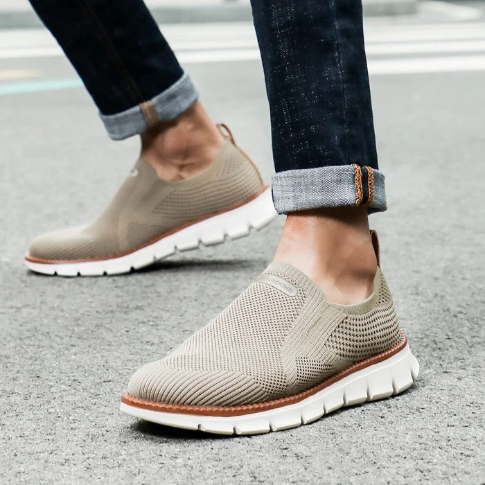 Knit Slip-on - Comfort Stretch Fit Breathable Shoes Brown