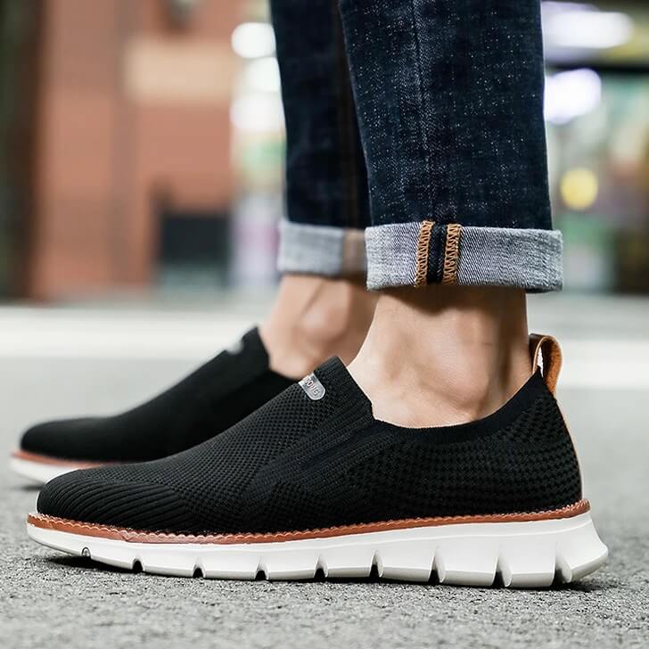 Knit Slip-on - Comfort Stretch Fit Breathable Shoes Black