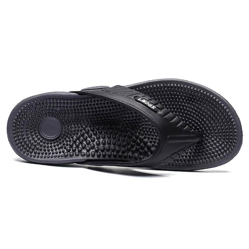 Massage Flip Flops Sport - Orthopaedic Sandal Black