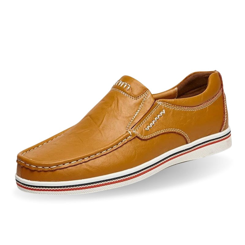 Italian Slip-on - Leather Moccasin Brown