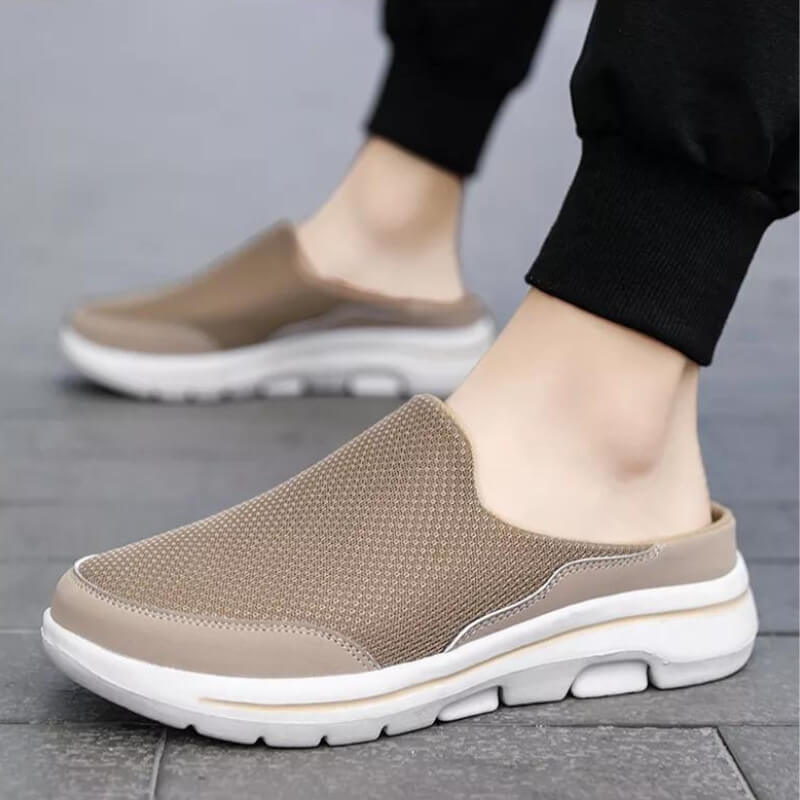 Flex Slipper - Comfort Orthopaedic Mule Beige