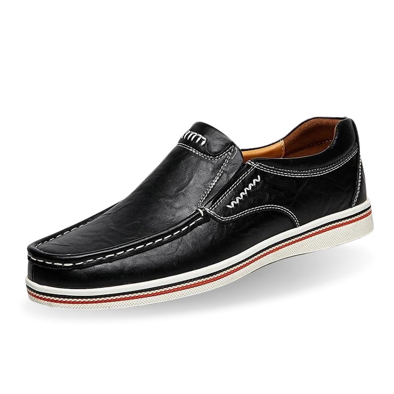 Italian Slip-on - Leather Moccasin Black