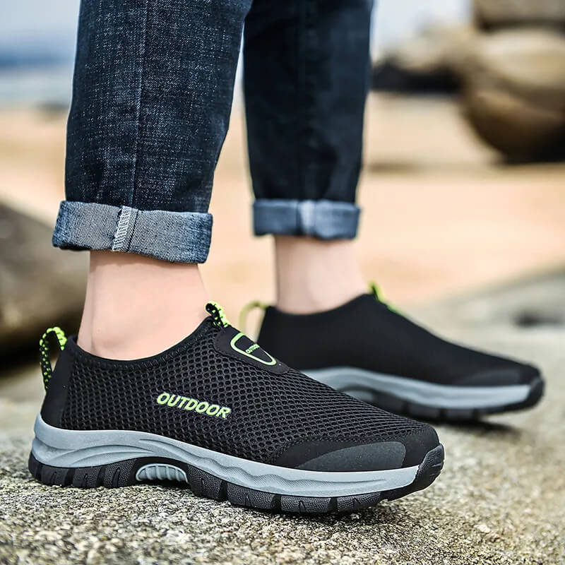 Stretch Slip-on - Orthopaedic Walking Shoes Black