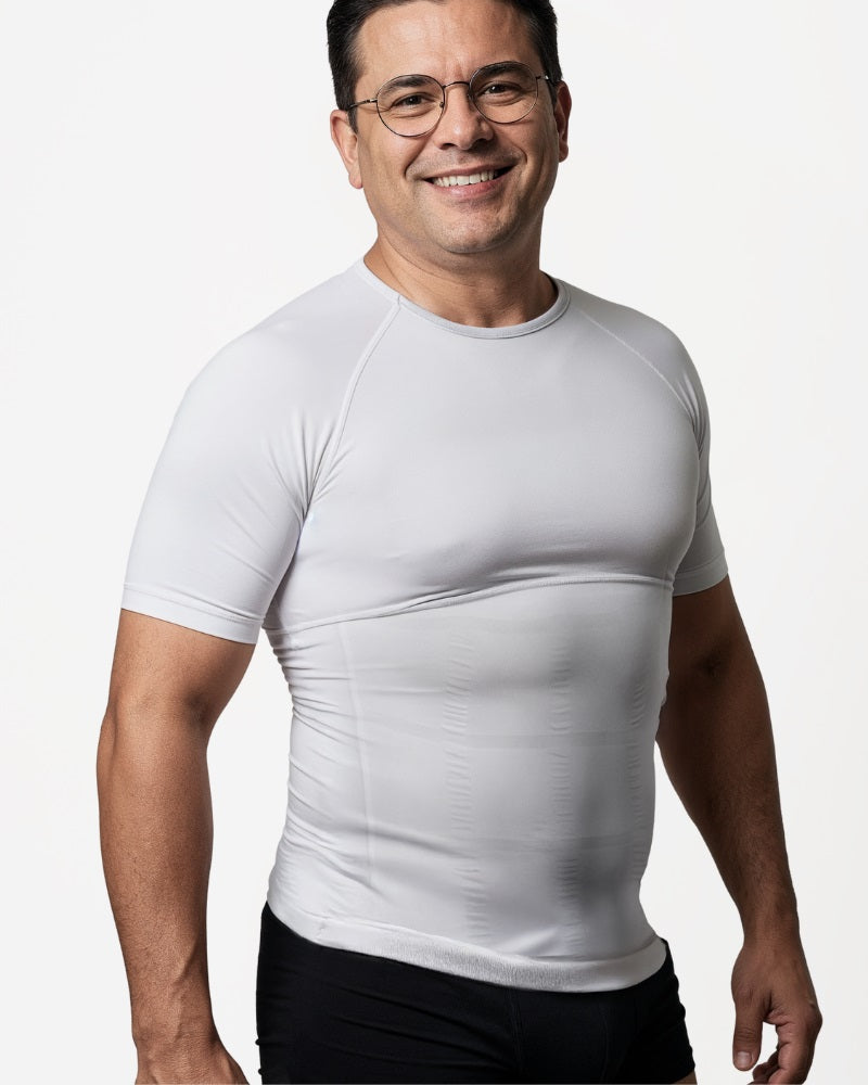 Compression Shirt Tech Sweat-proof Undershirt White