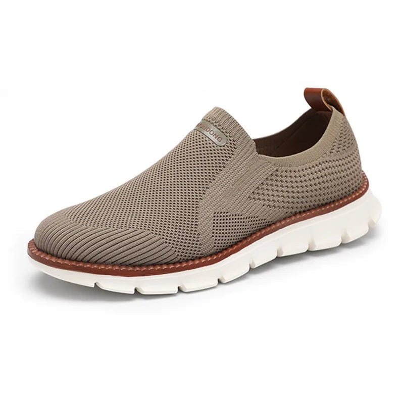 Knit Slip-on - Comfort Stretch Fit Breathable Shoes Brown